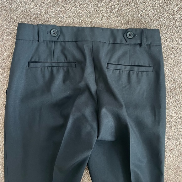 Theory Black Trouser Straight Leg Pants Size 0 Wool - Picture 11 of 11